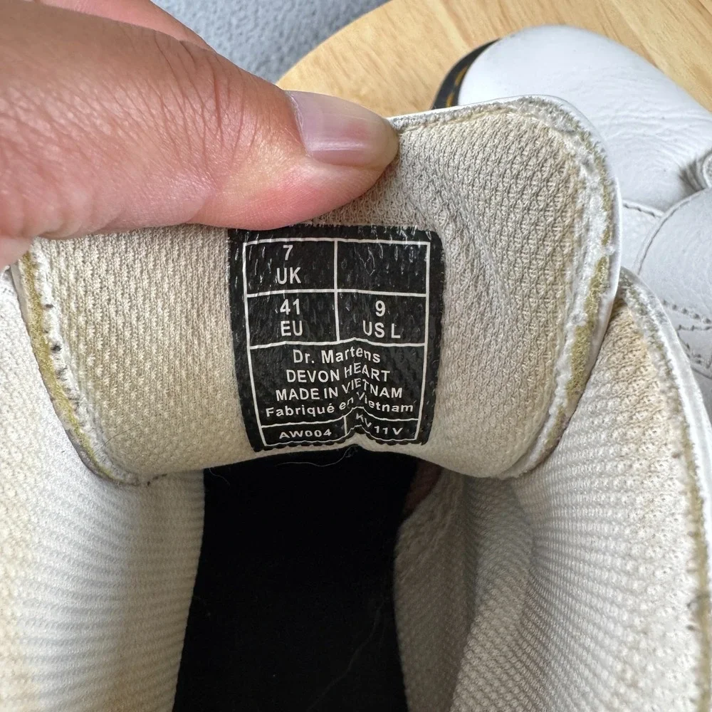 Dr. Martens White Platform Shoes - Picture 6 of 9